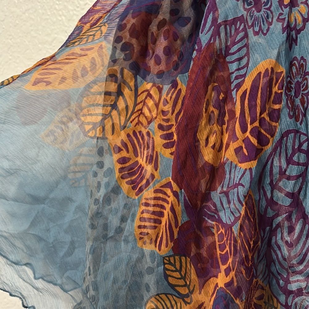 Samantha Treacy Y2K 100% Silk Boho Fold Over Waist Mini Skirt Size 4 - Picture 4 of 7